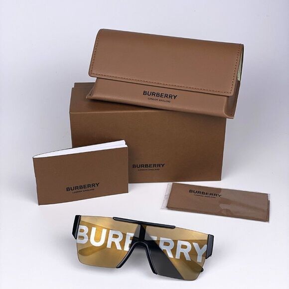 NEW Burberry BE4291 3001/G unisex Logo Lens D-frame Sunglasses